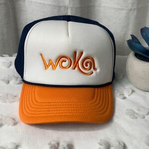 Pacifica Navy Trucker Cap with  Logo. -WOKA